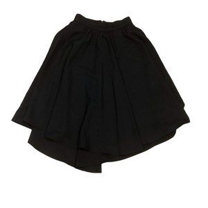 Zara Basic High Low Hem Full Skirt Size XS Womens Black Polyester Casual Dressy